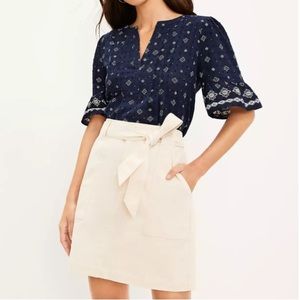 NWT Ann Taylor Loft Utility Skirt Buttercream Size 2